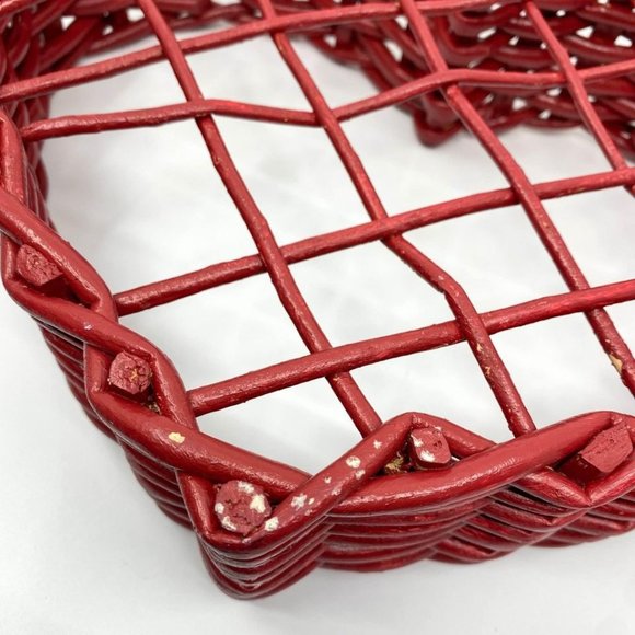 Vintage Wicker Pink Heart Woven Shelf - Picture 6 of 10